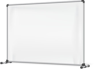 Advertising banners shield mockup, template