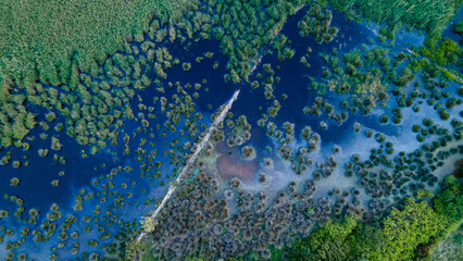 aerial views with 4k drone, centinal direction of rocks and sea.