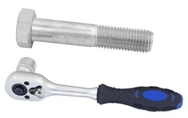 Socket wrench with bolt