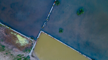 4k aerial views of meadows and dry land