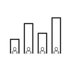 Exit poll icon vector flat style illustration