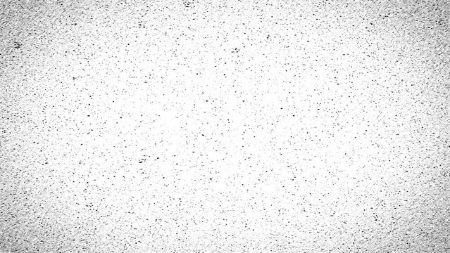 Looped animated texture of black noise on a white background