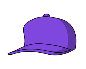 Purple Cap wear Hip Hop Hat Model  Front view