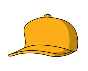 Yellow Cap wear Hip Hop Hat Model  Front view