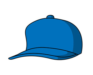 Blue Cap wear Hip Hop Hat Model  Front view Clipart