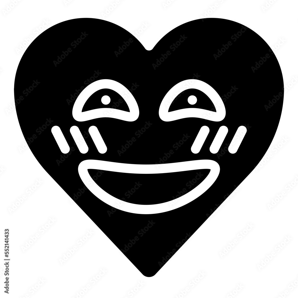 Poster Playful heart emoji icon