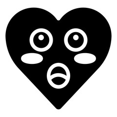 Shock heart emoji icon