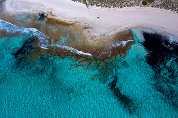 4k drone aerial views of pristine beaches on the coast of Europe
