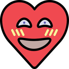 Playful heart emoji icon