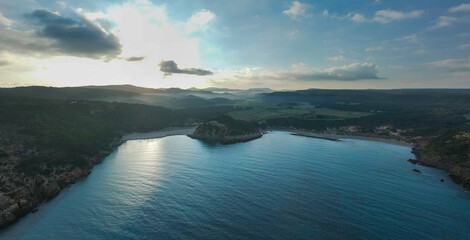 4k drone aerial views of pristine beaches on the coast of Europe