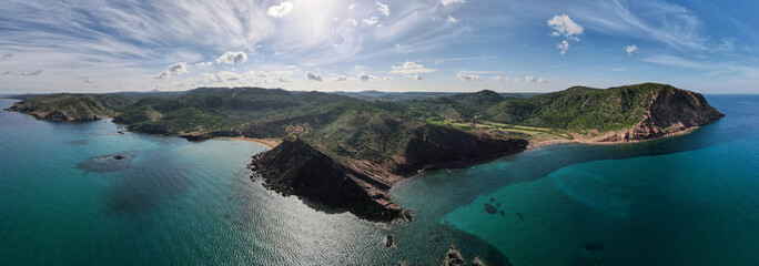 4k drone aerial views of pristine beaches on the coast of Europe