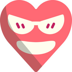 Cool heart emoji icon