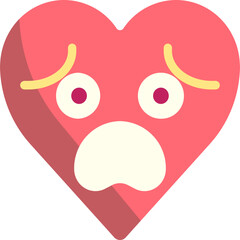 Obraz premium Shock heart emoji icon