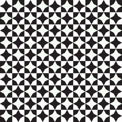 Seamless pattern Vector of geometric square triangle pattern with color black and white color. Background design in mimimal concept for fabric cloth pattern , decoration or wallpaper.