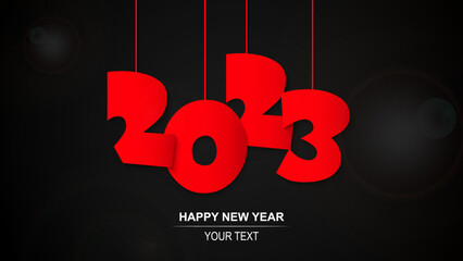 background template text new year banner bright colorful