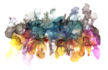 Kussenhoes Png Abstract smoke bubble blot watercolor paintting on transparent background. Marble alcohol ink. © Liliia