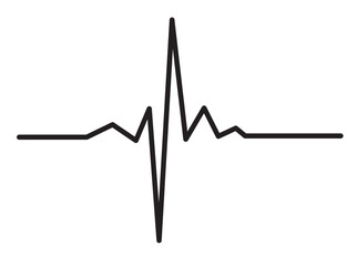 Electrocardiogram heartbeat symbol - 552145216