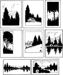 Obraz premium 12. Trees - 12 Vector 