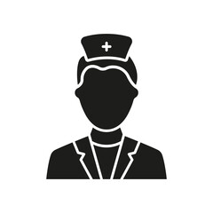 Surgeon Man Doctor Silhouette Icon. Plastic Surgery Specialist Glyph Black Pictogram. Professional Surgeon Staff in Hospital Icon. Isolated Vector Illustration