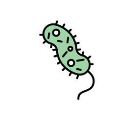 bacteria or germ vector. science concept. Vector isolated on white background.
