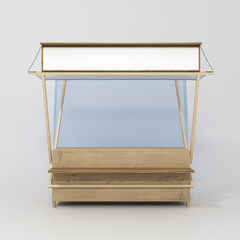 Nice wooden kiosk like on a local fair