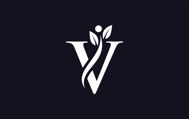 Nutrition and healthy logo design vector. Medical and doctor suggestion nutrition and healthy sign and logo symbol with the letters