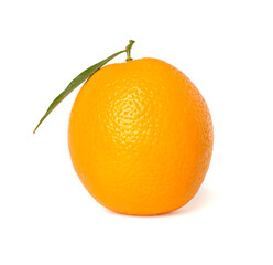 Fototapeta na wymiar Fresh orange isolated on white, top view