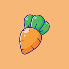 Cartoon Cute Caroot Vector