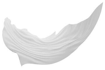 White wave, cloth. 3d rendering.	