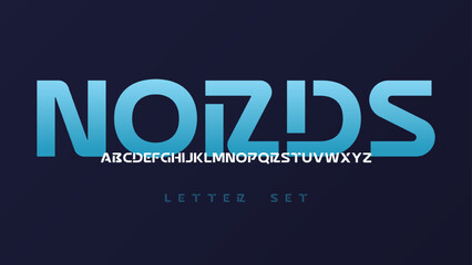 Vector modern sans serif font, uppercase letter set, alphabet, typography