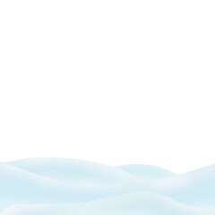 Snowdrifts on transparant background. Snow landscape decoration, frozen hills with snowbanks texture, empty snowbank fields panorama
