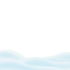 Snowdrifts on transparant background. Snow landscape decoration, frozen hills with snowbanks texture, empty snowbank fields panorama