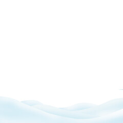 Snowdrifts on transparant background. Snow landscape decoration, frozen hills with snowbanks texture, empty snowbank fields panorama