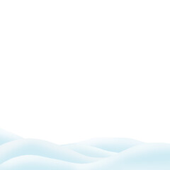 Snowdrifts on transparant background. Snow landscape decoration, frozen hills with snowbanks texture, empty snowbank fields panorama