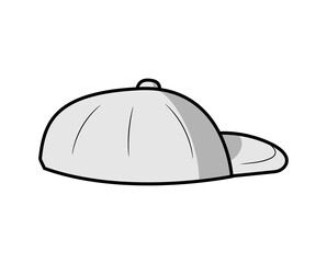 White Cap wear Hip Hop Hat back view