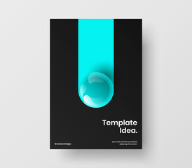 Creative realistic balls banner illustration. Amazing flyer A4 vector design concept.