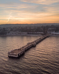 pier at sunset in gdynia