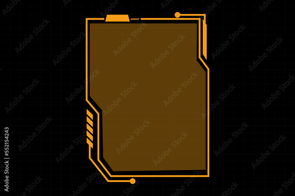 Fototapete futuristic vector hud interface screen design digital callouts titles hud- ui gui futuristic user