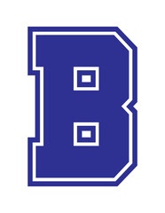 Font College Logo Capital Letter B