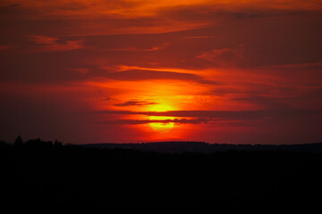 Sonnenuntergang vom Hexentanzplatz Harz
