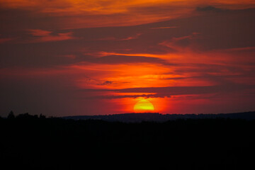 Sonnenuntergang vom Hexentanzplatz Harz
