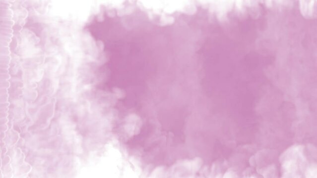 gentle pink smoke side frame for content in slow motion - halloween concept - loop video