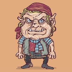 man, pirate, sailor, funny face, mad man, ugly man, crazy man, maritime, comic figure illustration, person, amusing, funny figure, mascot, charge, comics, drawing of person, character,