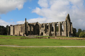 Fototapeta premium Historic Bolton Abbey ruins in Yorkshire, England UK