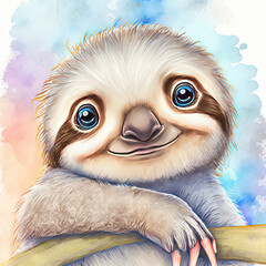 smiling sloth