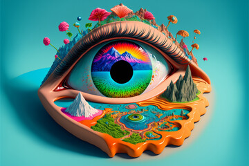 3D Eye Diorama Generative AI