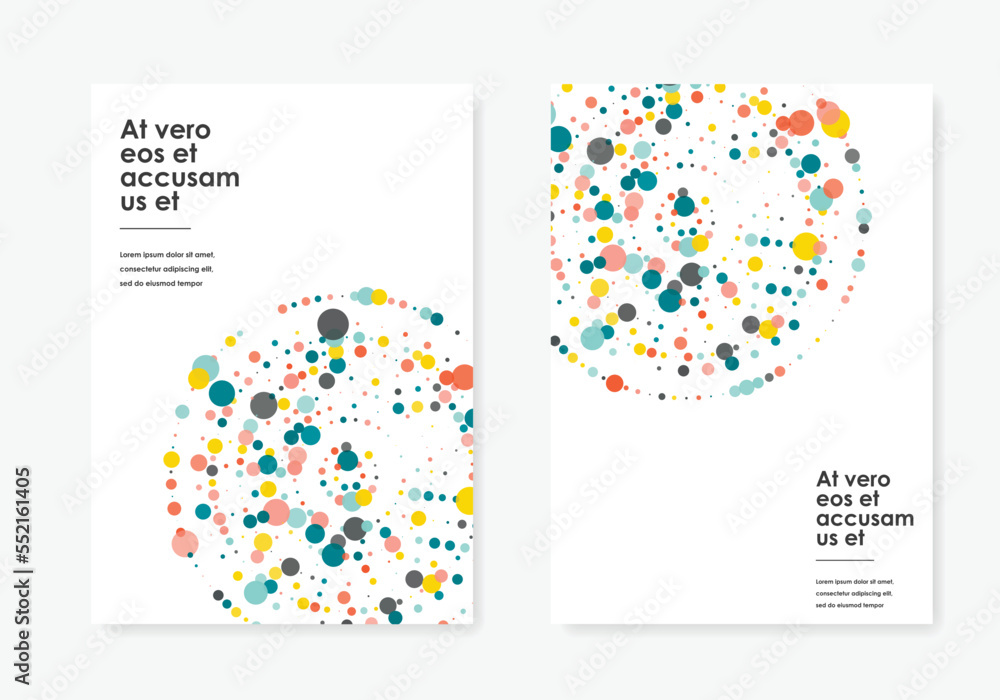 Poster circles design elements. graphic simple shapes design for annual report, presentation, technologu ro