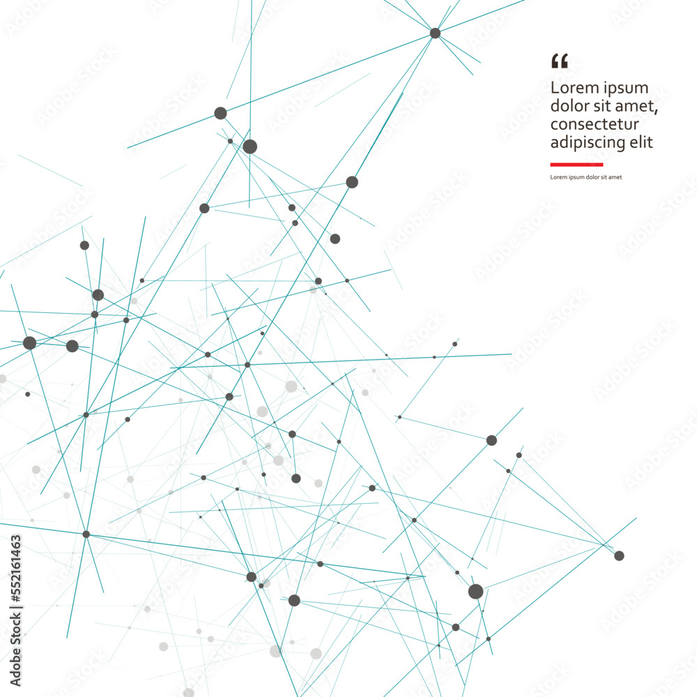 Poster Vector connections with dots and lines. Triangles and polygon futuristic design. Mesh technology illustration. Vector digital background. Gobal data net abstract connect