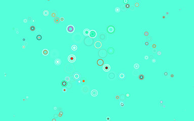 Light Green, Red vector pattern with spheres.