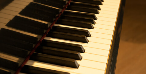 view of a piano and its keys